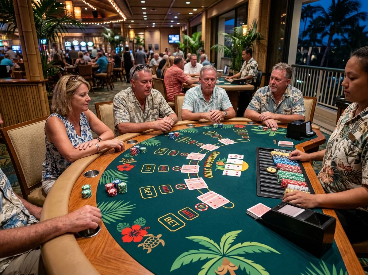 Poker Caribbean at Cleobetra online casino table games